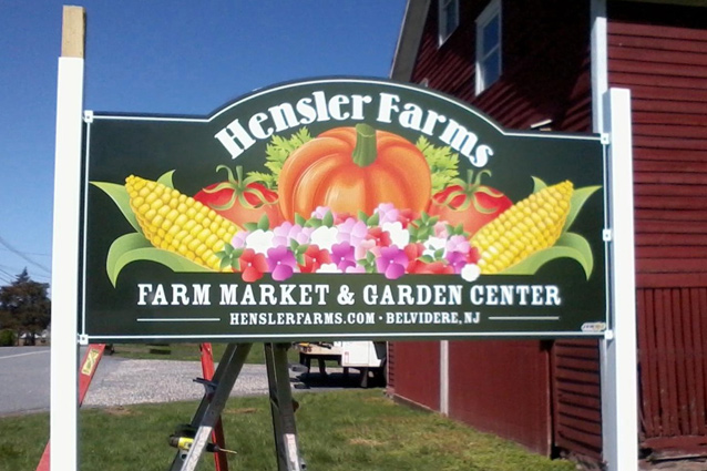 Outdoor business sign